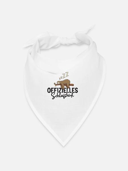 Schlummer-Spaß - Bandana Dreieckstuch - Weiß