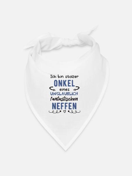 Stolzer Onkel Neffe - Bandana Dreieckstuch - Weiß