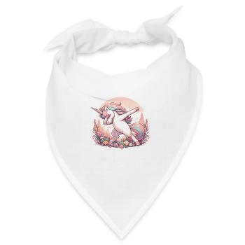 Dab Einhorn Dabbing für Einhörner Liebhaber - Bandana Dreieckstuch - Weiß - Vorne