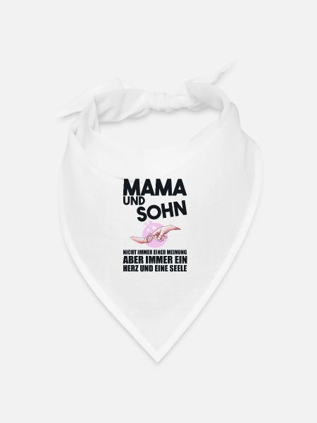 Mama Und Sohn - Bandana Dreieckstuch - Weiß