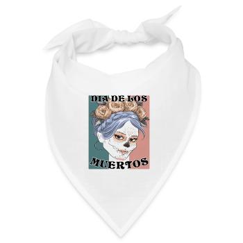 DIA DE LOS MUERTOS - Bandana Dreieckstuch - Weiß - Vorne