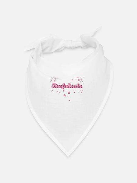 Bus-Fahrer Abschluss-Geschenk Busfahrerin - Bandana Dreieckstuch - Weiß