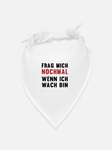 Morgenmuffel Alarm Lustiges Aufwach-Geschenk - Bandana Dreieckstuch - Weiß