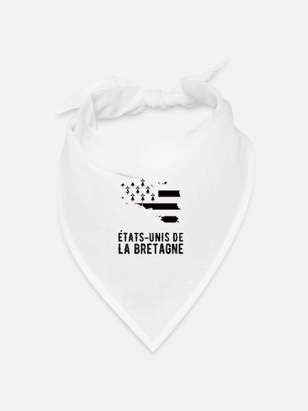 Vereinigte Staaten von Bretagne Bretonischer Humor Geschenk - Bandana Dreieckstuch - Weiß