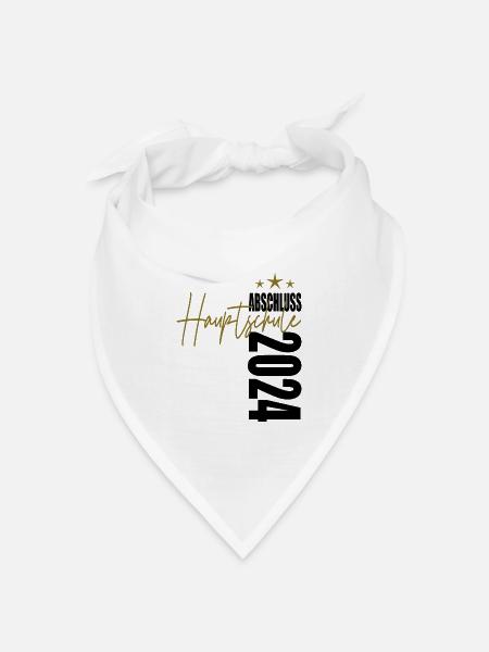 Abschluss 2024 Hauptschule - Bandana Dreieckstuch - Weiß