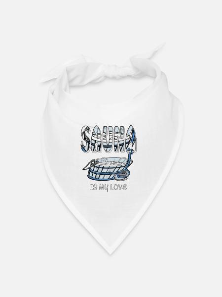 SAUNA IS MY LOVE - Bandana Dreieckstuch - Weiß