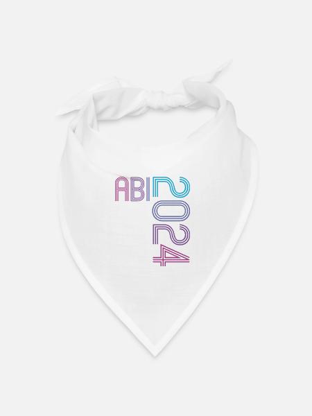 Abitur Junge Mädchen Abi Abitur 2024 - Bandana Dreieckstuch - Weiß