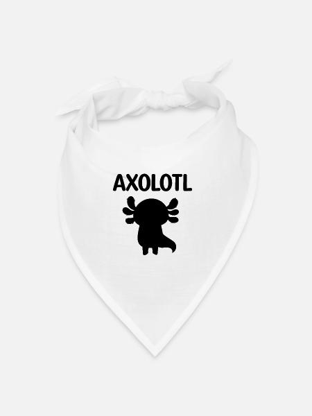 Axolotl - Bandana Dreieckstuch - Weiß