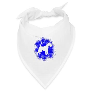 Drahthaar-Foxterrier für Hundeliebhaber - Bandana Dreieckstuch - Weiß - Vorne