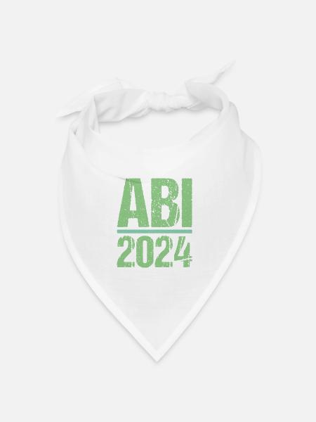 Abitur Junge Mädchen Abi Abitur 2024 - Bandana Dreieckstuch - Weiß