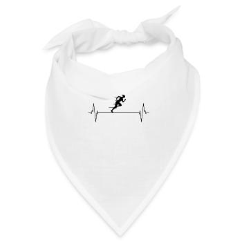 Herzschlag Sprinterin - Pure Passion - Bandana Dreieckstuch - Weiß - Vorne