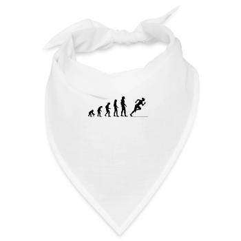 Evolutionslauf – Schneller als Gestern - Bandana Dreieckstuch - Weiß - Vorne