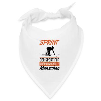 Anspruchsvolles Sprint-Design – Für die Läuferin - Bandana Dreieckstuch - Weiß - Vorne