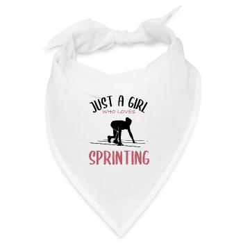 Passion Kurzstreckenlauf – Für die Sprinterin - Bandana Dreieckstuch - Weiß - Vorne