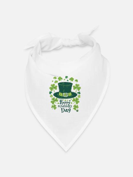 Kleeblatt-Hut - Bandana Dreieckstuch - Weiß