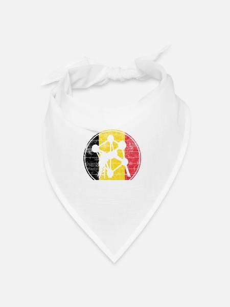 Brussels Beglium - Bandana Dreieckstuch - Weiß