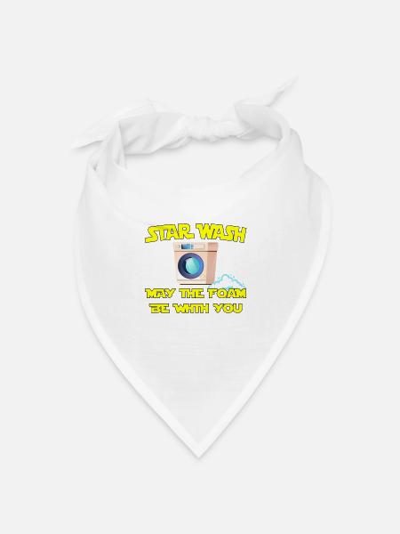 Star Wash - may the foam be with you - Bandana Dreieckstuch - Weiß