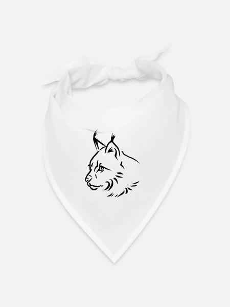 Luchs - Bandana Dreieckstuch - Weiß