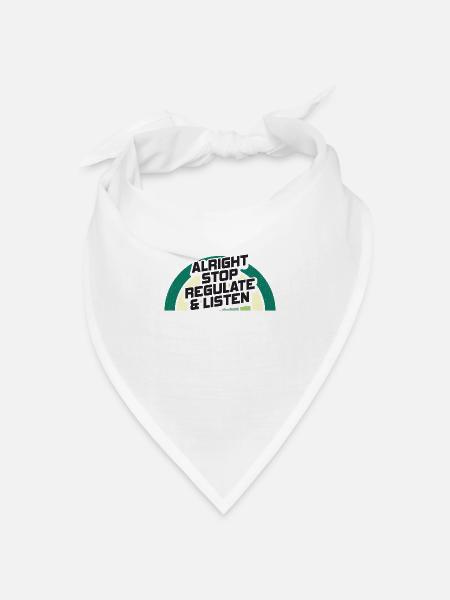 Aufhören Regulieren Und Zuhören Lehrer - Bandana Dreieckstuch - Weiß