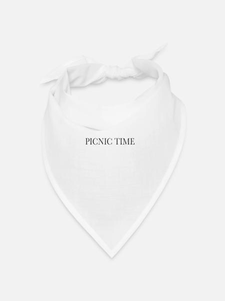 Picknick - Bandana Dreieckstuch - Weiß