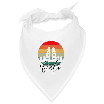 Bali - Indonesien - Bandana Dreieckstuch - Weiß - Vorne