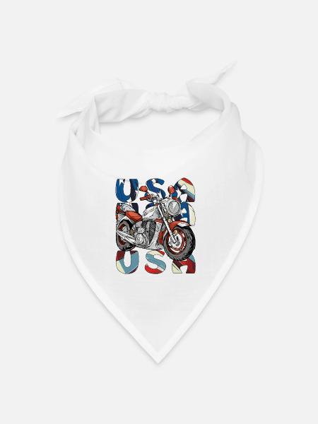 MOTORRAD USA - Bandana Dreieckstuch - Weiß