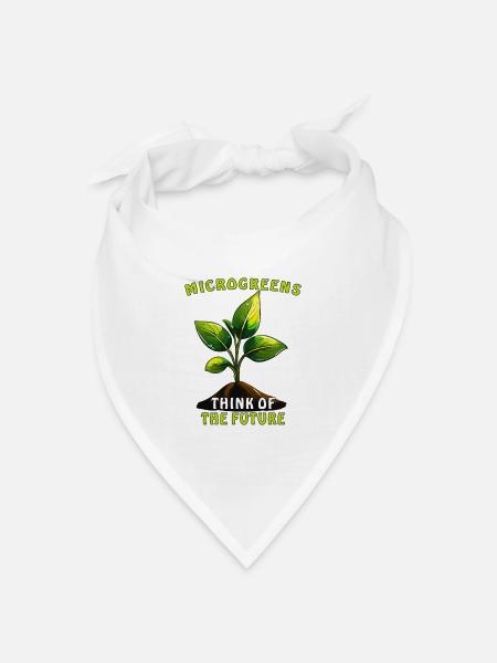PFLANZE MICROGREENS THINK OF THE FUTURE - Bandana Dreieckstuch - Weiß