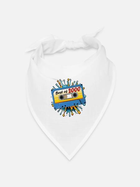 2000 MUSIKKASETTE BEST OF - Bandana Dreieckstuch - Weiß