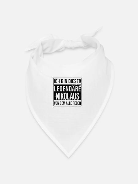 Ich bin dieser legendäre für Nikolaus - Bandana Dreieckstuch - Weiß