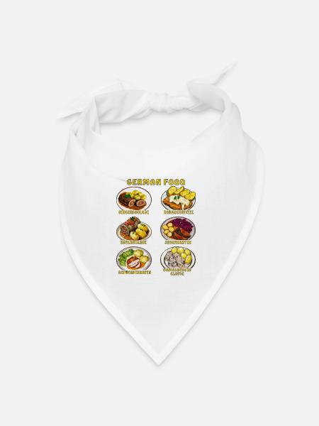 GERMAN FOOD - Bandana Dreieckstuch - Weiß