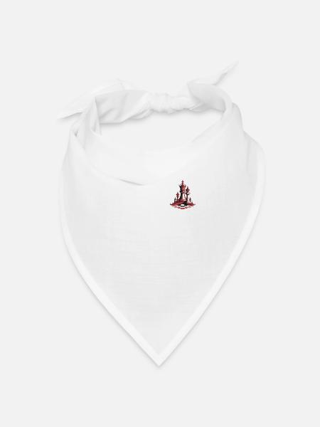 Schachspieler Schachbrett Schach game - Bandana Dreieckstuch - Weiß