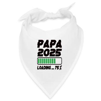 Papa 2025 Loading - Bandana Dreieckstuch - Weiß - Vorne