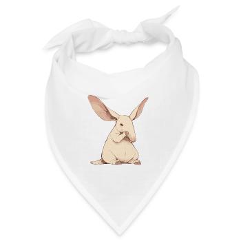Erdferkeln Erdferkel - Bandana Dreieckstuch - Weiß - Vorne