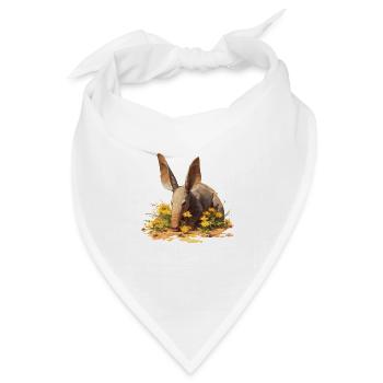 Erdferkeln Erdferkel - Bandana Dreieckstuch - Weiß - Vorne