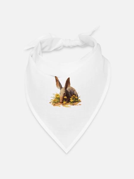 Erdferkeln Erdferkel - Bandana Dreieckstuch - Weiß
