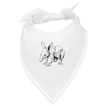 Erdferkeln Erdferkel - Bandana Dreieckstuch - Weiß - Vorne