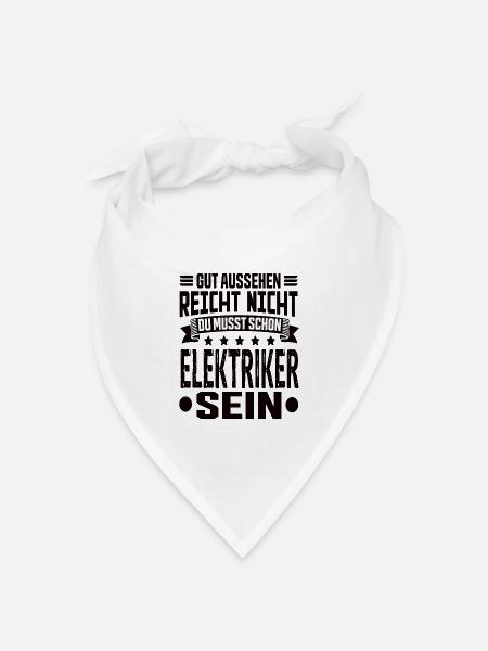 Elektriker - Bandana Dreieckstuch - Weiß