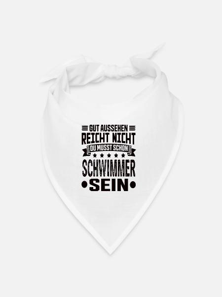 Schwimmer - Bandana Dreieckstuch - Weiß