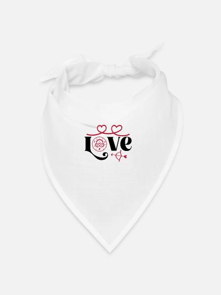 Hardcore-Rave Raver DJ House-EDM Music-LOVE - Bandana Dreieckstuch - Weiß