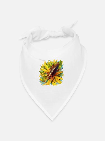 Cockroach Kakerlaken Kakerlake - Bandana Dreieckstuch - Weiß
