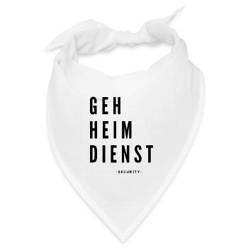 Geheimdienst - Bandana Dreieckstuch - Weiß - Vorne