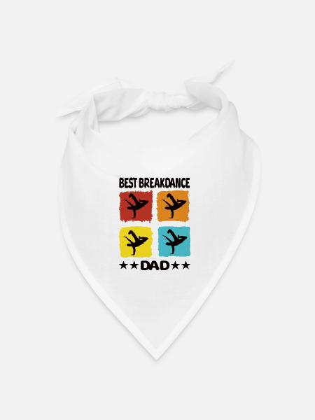 Best Breakdance Dad - Bandana Dreieckstuch - Weiß