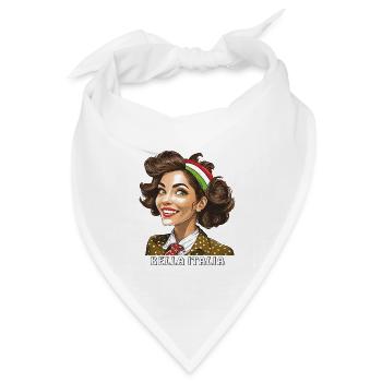 FRAU ITALIEN BELLA ITALIA - Bandana Dreieckstuch - Weiß - Vorne
