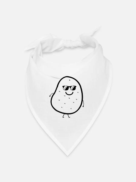 coole kartoffel - Bandana Dreieckstuch - Weiß