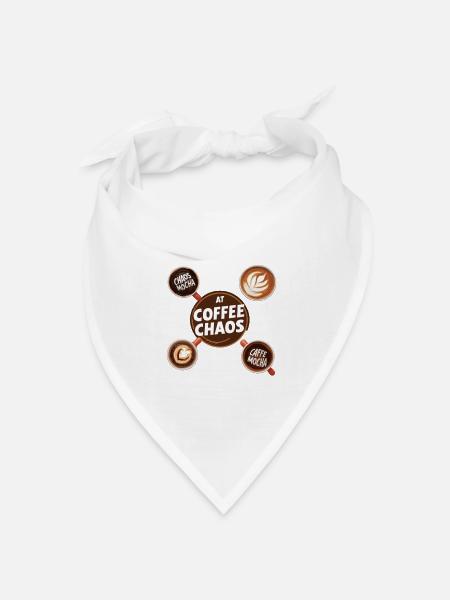 KAFFEE-CHAOS - Bandana Dreieckstuch - Weiß