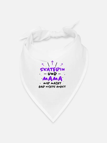 Skaterin Spruch Skating Lustiges Skaterin Geschenk - Bandana Dreieckstuch - Weiß