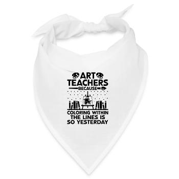 Kunstlehrer Schullehrer Lustige Kunstlehrer Scho - Bandana Dreieckstuch - Weiß - Vorne