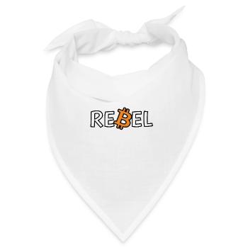 Bitcoin Rebel Kryptowährung Enthusiast T-Shirt - Bandana Dreieckstuch - Weiß - Vorne