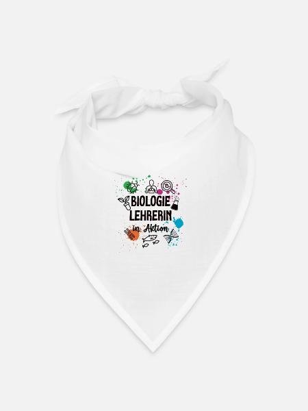 Biologie Lehrerin in Aktion Biolehrerin Lehrer Bio - Bandana Dreieckstuch - Weiß