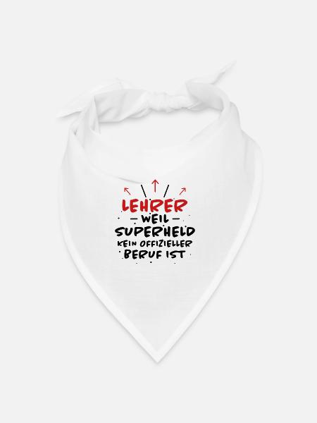 Lehrer Spruch Unterricht Lustiges Lehrer Geschenk - Bandana Dreieckstuch - Weiß